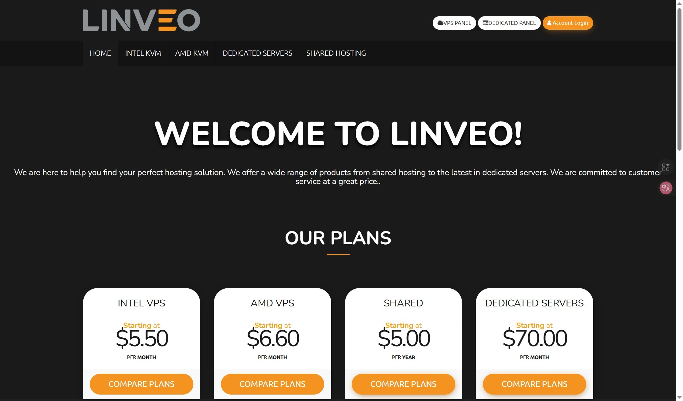 linveo.com - 英特尔 KVM VPS，配备 4GB 内存和 NVMe 硬盘，每月仅需 2.85 美元起 - 俄亥俄州/德克萨斯州/亚利桑那州